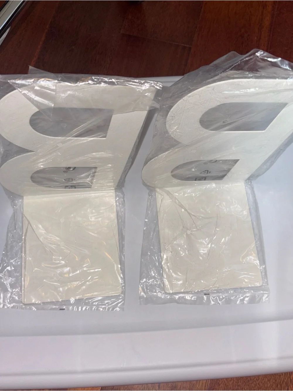 NWT IKEA Two White Letter B Metal Book Ends
